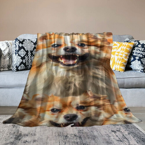 Κουβέρτα Pomeranian Διπλής Όψης από Φανελένιο Φλις 150x200εκ. 1