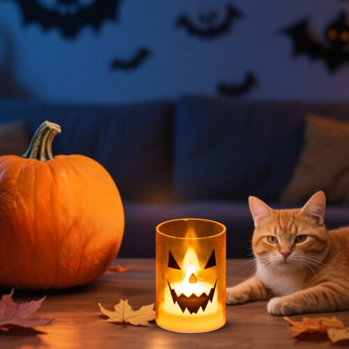 Κεριά φαντασμάτων για το Halloween από κερί σόγιας - συσκευασία 3 μη τοξικών 2