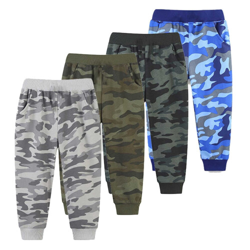 Παντελόνι Jogger Casual Camo με Λάστιχο στη Μέση και Τσέπες για Νήπια (2-3 ετών), Μπλε – 2