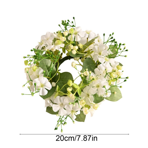 Coroană inelară cu flori artificiale, multicoloră, 1 bucată 2