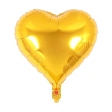 Ballons en aluminium en forme de cœur, 10 pièces, orange