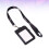 Porta badge in plastica nera, leggeri, 1 set 7