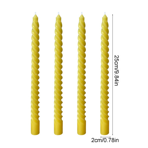 Spitzkerzen mit Spiraldesign, 4er-Set, moderne Tischdekoration 2