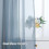 Cortinas em tom azul acinzentado com aparência de linho semitransparente, 54x63 polegadas (2 peças) 2