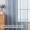 Cortinas em tom azul acinzentado com aparência de linho semitransparente, 54x63 polegadas (2 peças) 5