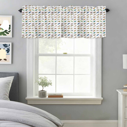 Γάντζος ψαρέματος κινουμένων σχεδίων Valance 54x18in τσέπη για καλάμι 2