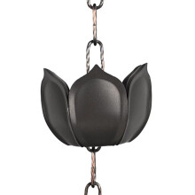 Rain Chain Outdoor Garden Gutter Decoration, EcoFriendly ABS Hanging Flower Spiral Bells, 2.6m