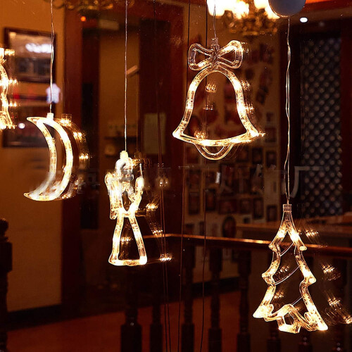 LED Christmas Window Lights with Suction Cup – Warm 2