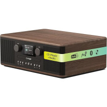 Pure Classic C-D6 Music System (CD Player, DAB+/FM, Bluetooth, AUX, USB, Alarm Sleep Timer) Coffee Black/Walnut