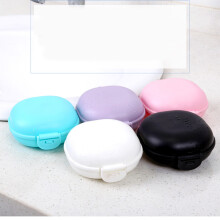 Contenitore per sapone in PP impermeabile con coperchio, confezione portatile per il viaggio, nero