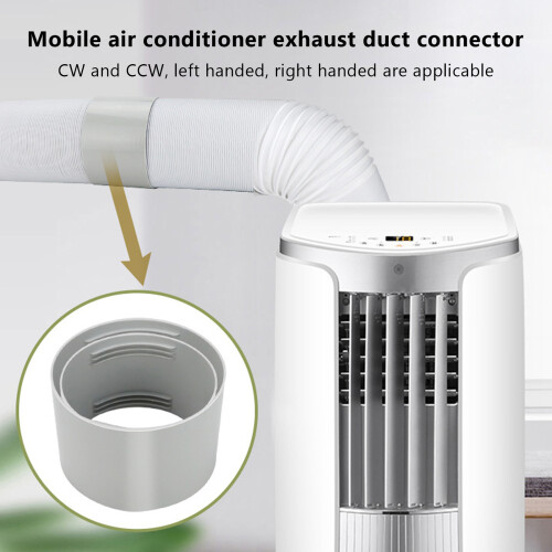 Portable AC Exhaust Hose Coupler 150mm CW/CCW Thread ABS Extension 1