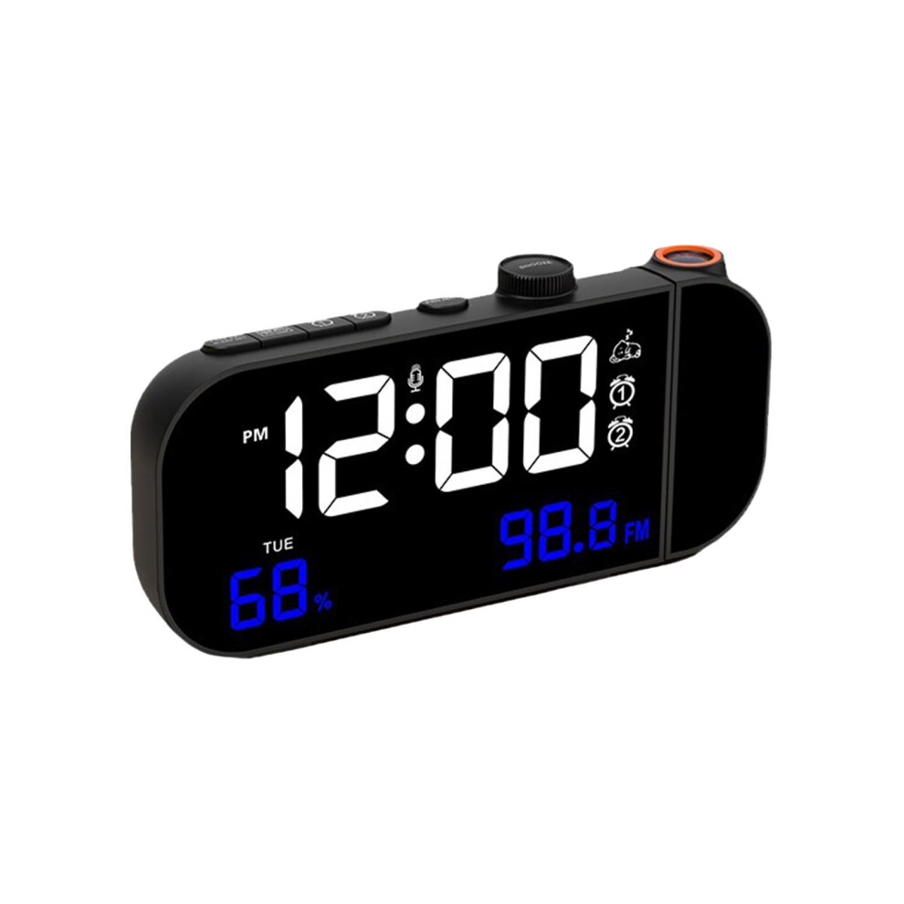 Projection Alarm Clock LED Digital Desktop Clock for Restaurant Home E