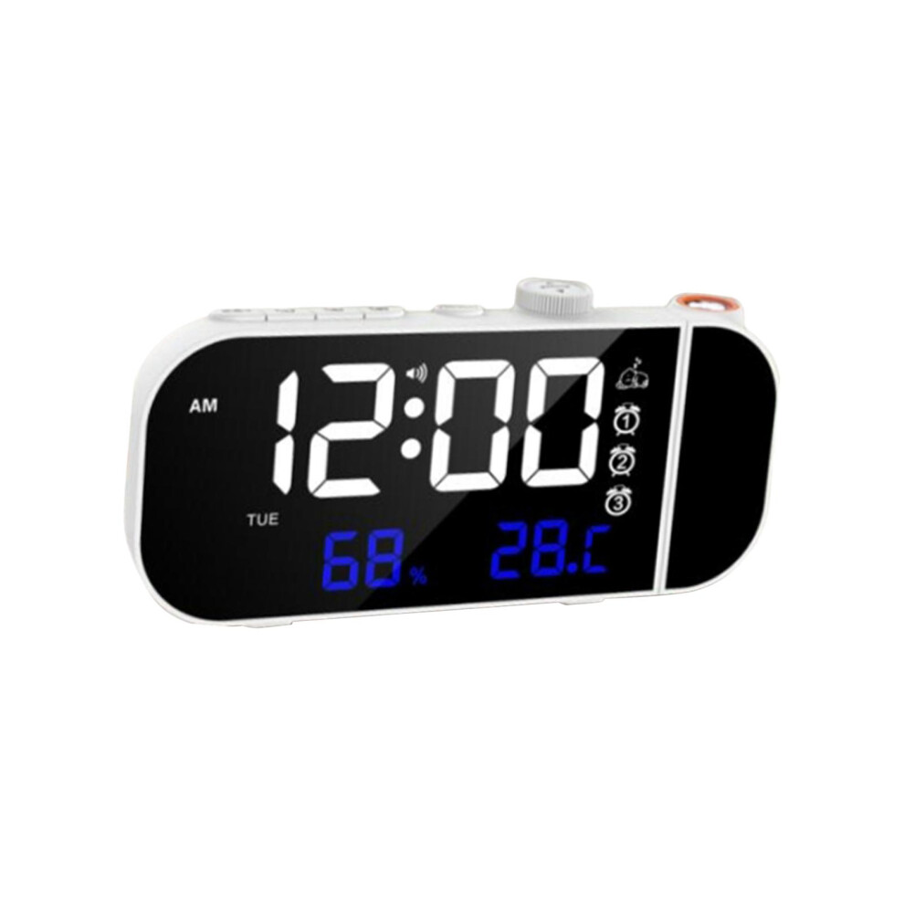 Projection Alarm Clock LED Digital Desktop Clock for Restaurant Home E