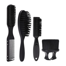 Barber Brush and Barber Comb Set Barber Cleaning Hairbrush for Salon M