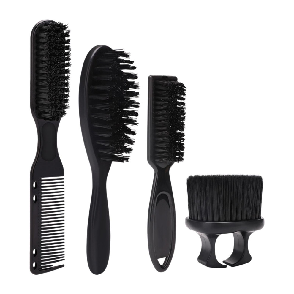 Barber Brush and Barber Comb Set Barber Cleaning Hairbrush for Salon M