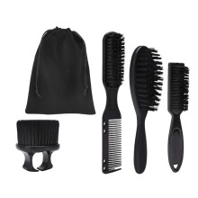 Barber Brush and Barber Comb Set Barber Cleaning Hairbrush for Salon M