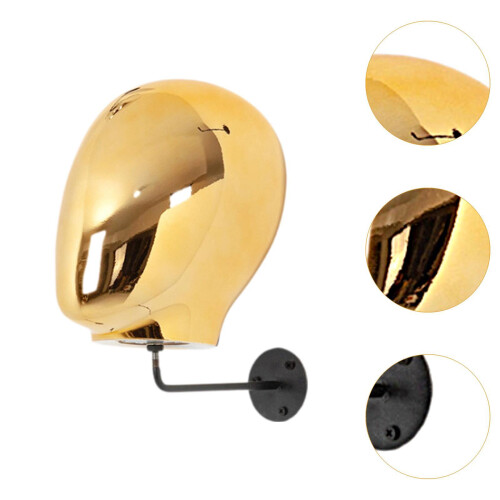 Mannequin Head Wall Mounted Hat Rack Wig Storage Hanger for Wig Glasse 2