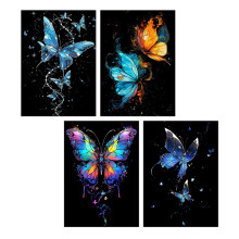 4x Scratch Paper Art Set Educational Childrens Crafts Projects Kits fo