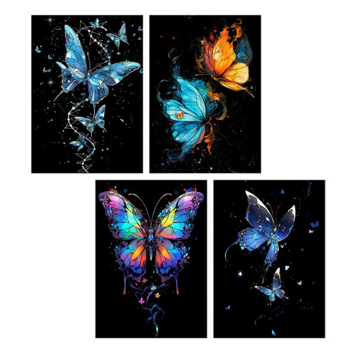 4x Scratch Paper Art Set Educational Childrens Crafts Projects Kits fo