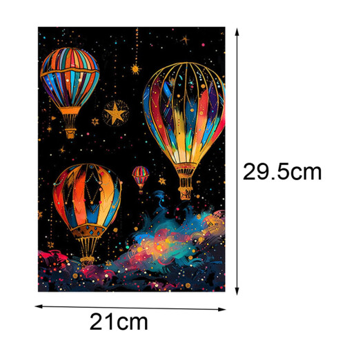 4x Scratch Paper Art Set Educational Childrens Crafts Projects Kits fo 1