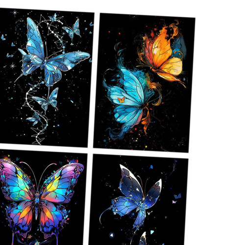4x Scratch Paper Art Set Educational Childrens Crafts Projects Kits fo 2