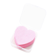 50x Disposable Nail Polish Remover Pads Soft Heart Shape Absorbent Nai