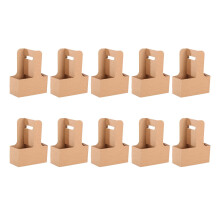 10 Pieces Drink Carrier with Handle Foldable for Bubble Tea Juice Milk