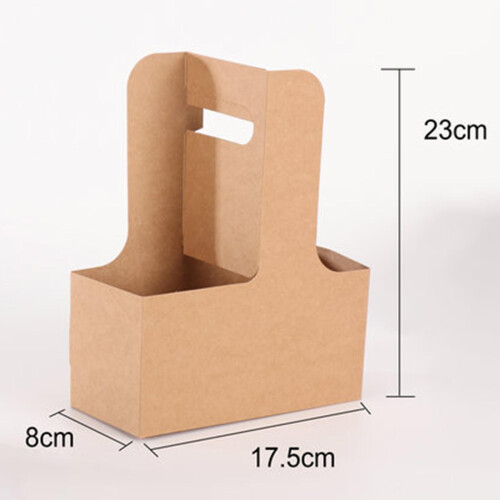 10 Pieces Drink Carrier with Handle Foldable for Bubble Tea Juice Milk 1
