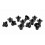 Flare Pro Black Alloy Football Studs 12 Pack 2