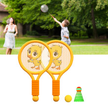 Kinder-Badminton-Schlägerset Leichtes Spielzeug Orange Entchen für 3-7 Jahre
