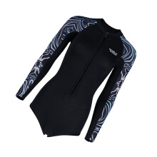 Women Shorty Wetsuit Water Resistant Front Zip Beachwear Swimsuit Blac