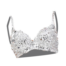 Sequin Corset Luxury Handmade Glitter Crop Top Bra for Nightclub Party