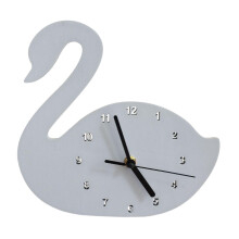 Swan Wall Clock Silent Animal Decorative Clock for Kids Room Bedroom G