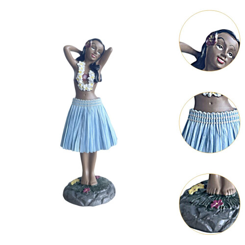Hawaiian Dashboard Doll Home Decoration for Party Bedroom Office blue 2