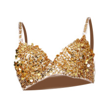 Sequin Corset Luxury Handmade Glitter Crop Top Bra for Nightclub Party