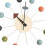 Round Ball Wall Clock Simple Mid Century for Study Room Bedroom Decor 3