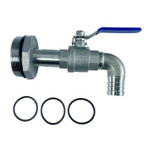 50 Gallon Steel Drum Faucet G2" Replacement Parts with Gaskets Barrel