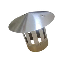 Chimney Cap Silver Protective Roof Rain Cap for Chimney Pots Wood Log