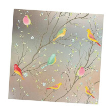 Window Privacy Film Decorative Birds Glass Film for Office Apartment B