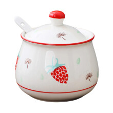 Ceramic Condiment Pot Seasoning Container for Pepper Paprika Kitchen C