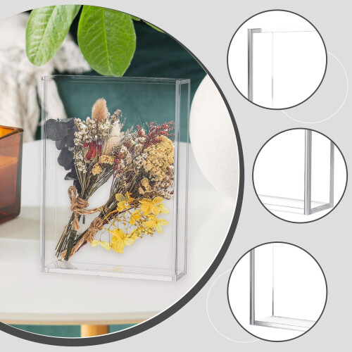 Shadow Box Frame Table Decoration Memory Box Frame for Medal Bouquet F 2