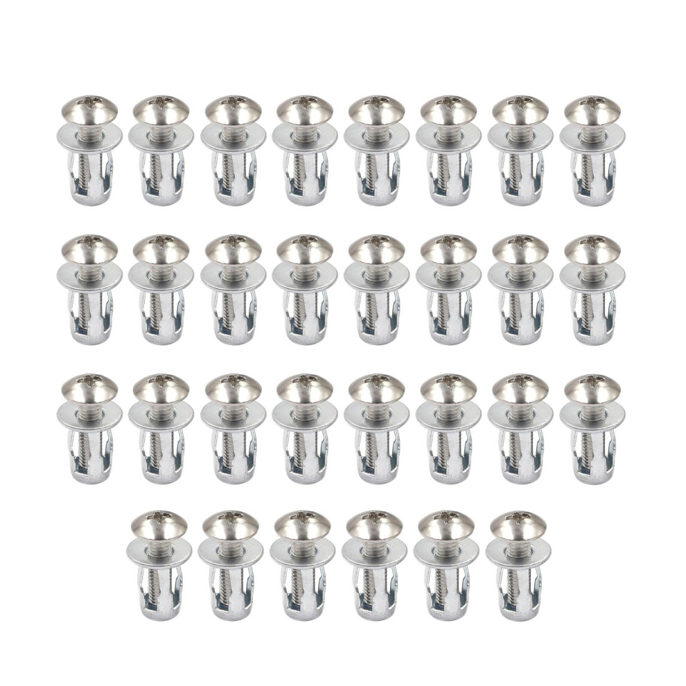 30 Pieces Petal Rivets Nut Screw Anchor For Curtain Installation Calli 6902695693342