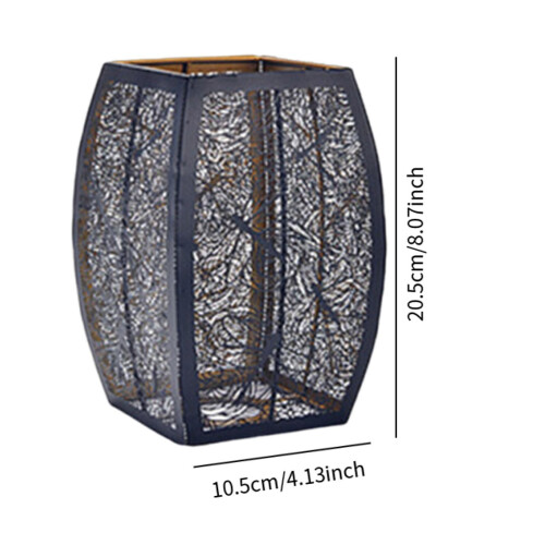 Lamp Shade with Flower Carved Pattern Light Shade for E27 Bulb Home Te 1
