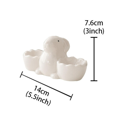 Ceramic Egg Cup Tabletop Display Tray for Home Decor Table Centerpiece 1