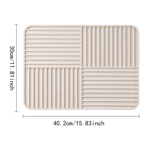 Silicone Dish Dry Mat Cutting Board Non Slip Pad for Dinnerware Tablew 1