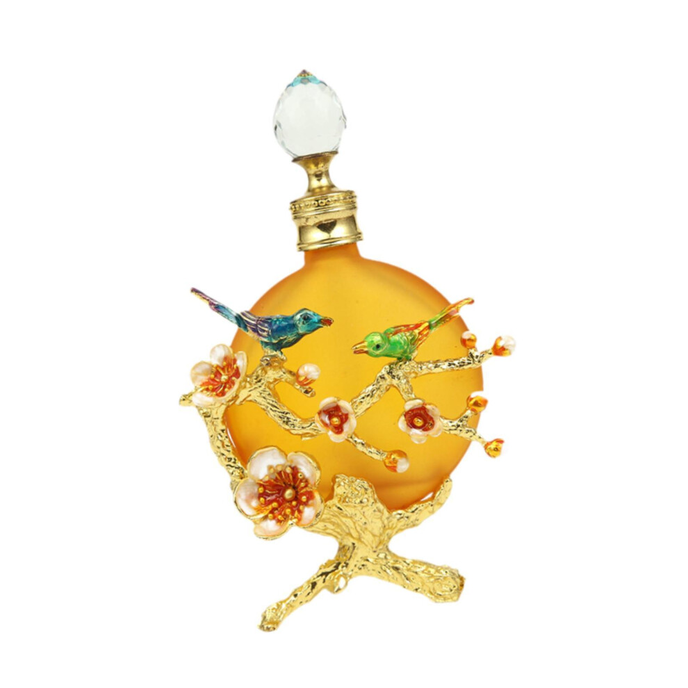 Fragrance Container 30ml with Flowers Decor Fancy Glass Perfume Bottle