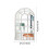 Arched Window Wall Mirror Windowpane Arch Mirror for Vanity Bedroom Ba 2