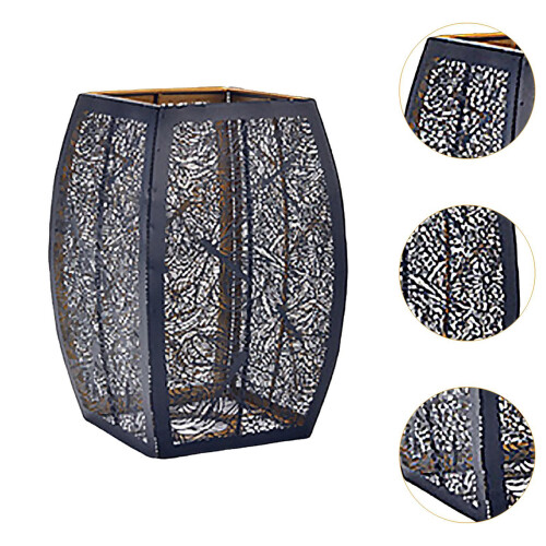 Lamp Shade with Flower Carved Pattern Light Shade for E27 Bulb Home Te 2