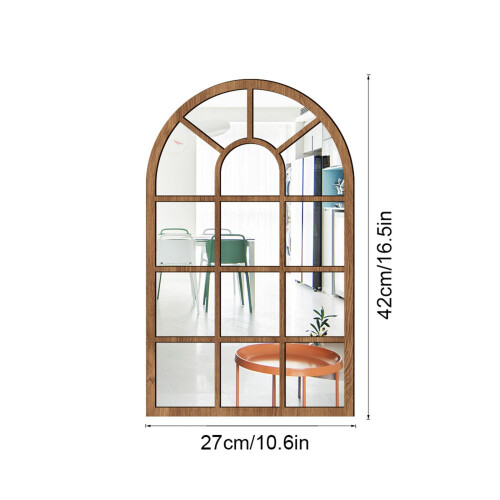 Arched Window Wall Mirror Windowpane Arch Mirror for Vanity Bedroom Ba 1