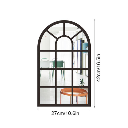 Arched Window Wall Mirror Windowpane Arch Mirror for Vanity Bedroom Ba 1